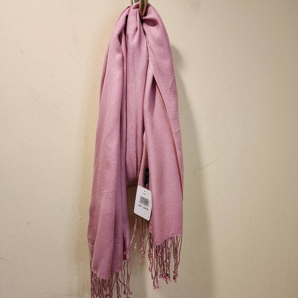 JEAN PAUL pink Frindge light weight Scarf NWT